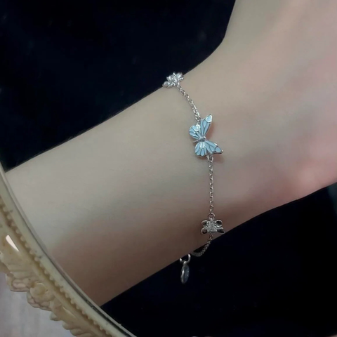 Glow Butterfly Bracelet – Blue Sterling Silver Jewelry