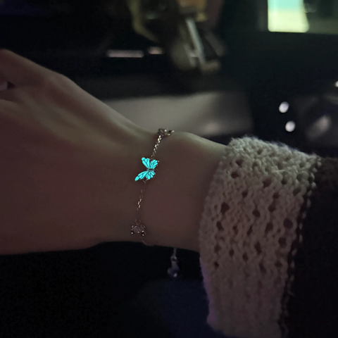 Glow Butterfly Bracelet – Blue Sterling Silver Jewelry
