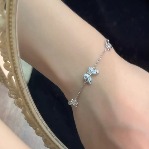 Glow Butterfly Bracelet – Blue Sterling Silver Jewelry