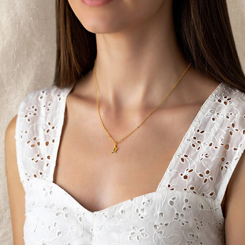 Love Initial Alphabet Necklace