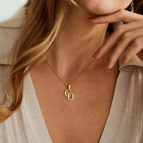 Personalised Double Letter Necklace