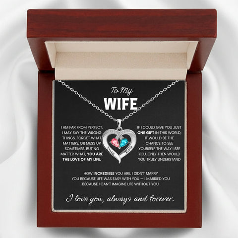 Personalised Birthstone Heart Necklace