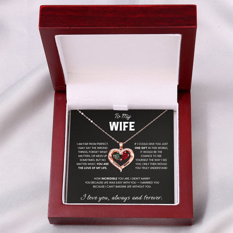 Personalised Birthstone Heart Necklace