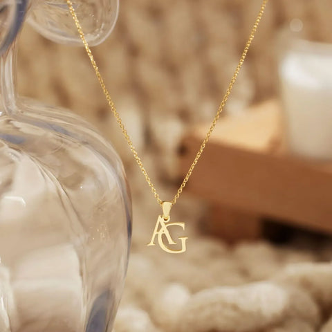 Personalised Double Letter Necklace