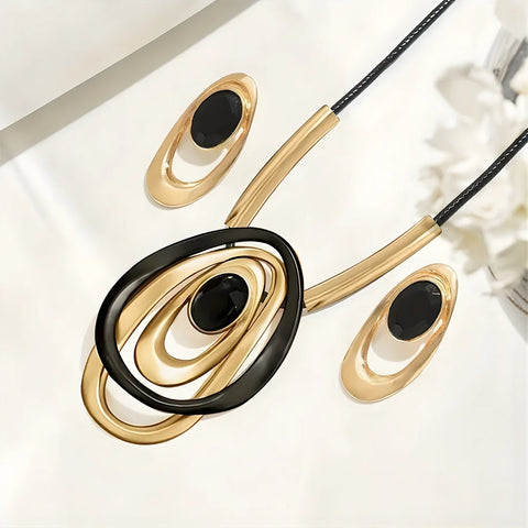 Opal Jewelry Set for Women – Modern Geometric Design