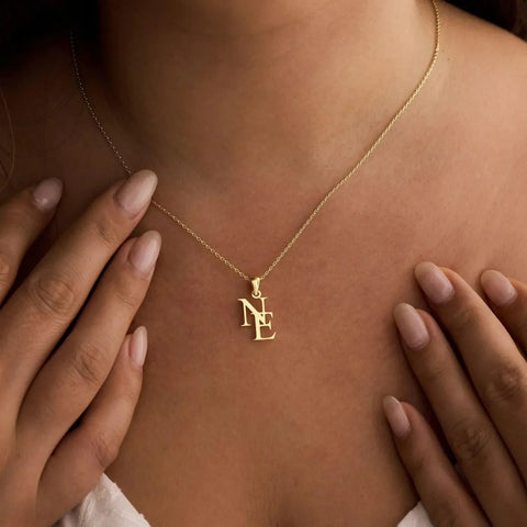 Personalised Double Letter Necklace