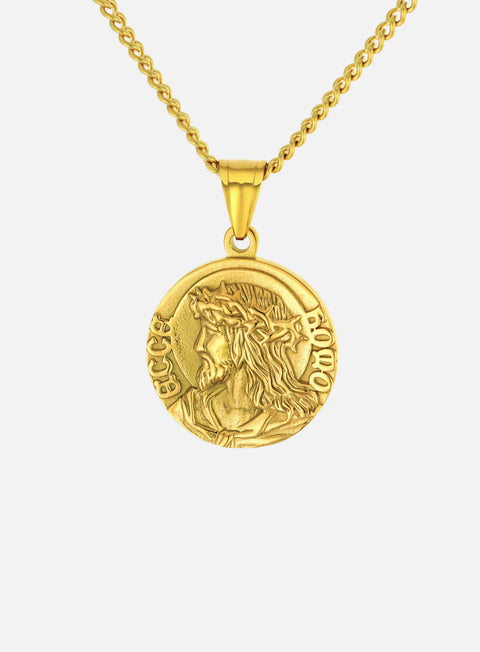 Jesus Coin Necklace – Gold or Silver Serenity Prayer