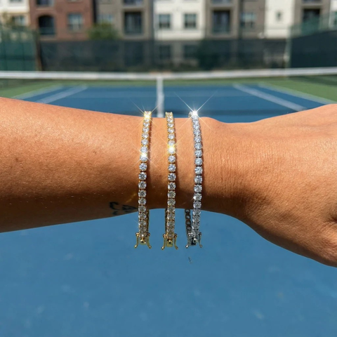 Classic Tennis Bracelet – Gold or Silver Diamond Bracelet