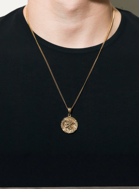 Jesus Coin Necklace – Gold or Silver Serenity Prayer