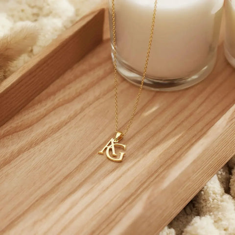 Personalised Double Letter Necklace