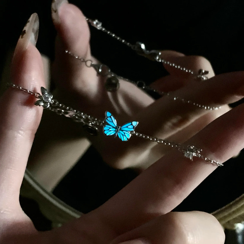 Glow Butterfly Bracelet – Blue Sterling Silver Jewelry