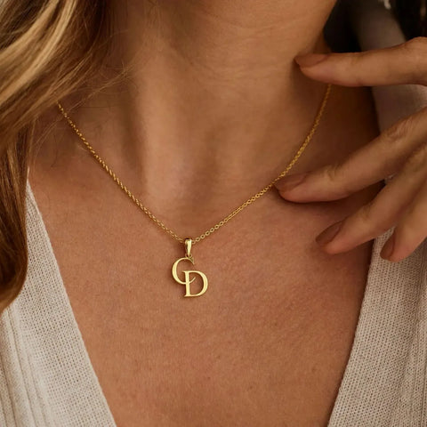 Personalised Double Letter Necklace