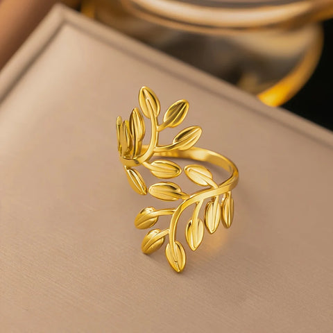 Botanical Leaf Wrap Ring