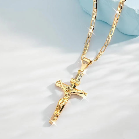 Jesus Cross Necklace – Christian Crucifix Pendant for Men & Women