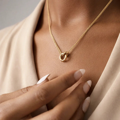 Gold Unity Ring Necklace