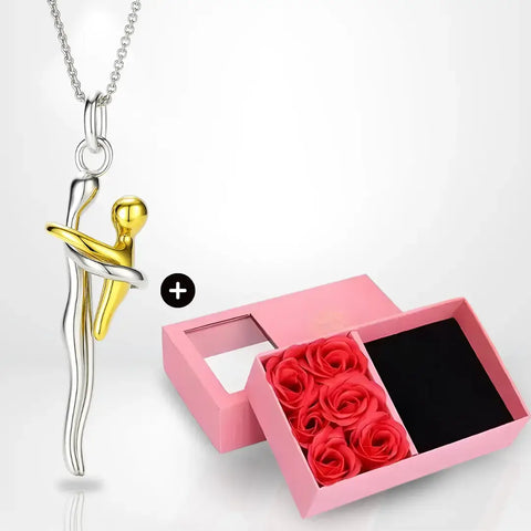 Mother & Child Necklace - Includes a Free Luxury Gift Box with 6 Roses