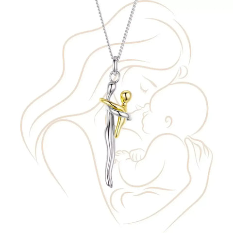 Mother & Child Necklace - Includes a Free Luxury Gift Box with 6 Roses