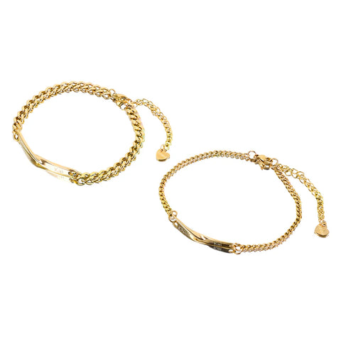 Personalised Couples Bracelet Set