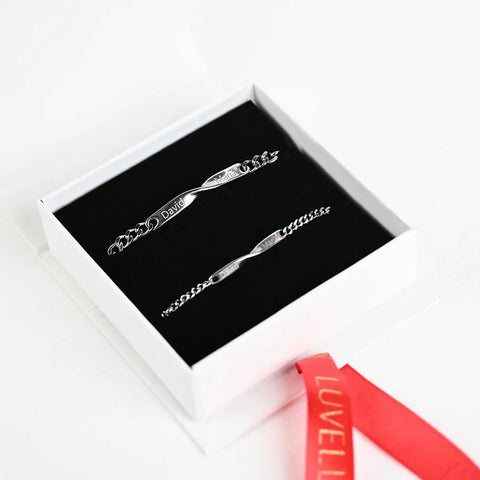 Personalised Couples Bracelet Set