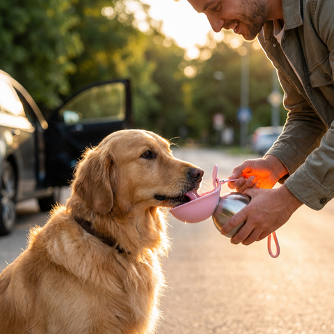 2-in-1 Dog Water Bottle & Bowl