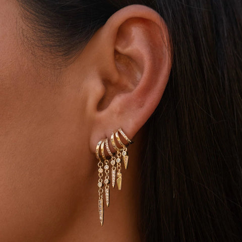 Sienna Stacked Triple Hoop Illusion Earrings