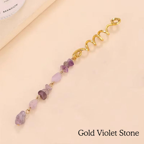 Boho Hair Jewel Set – Gemstone Hair Spirals (3 Pack)
