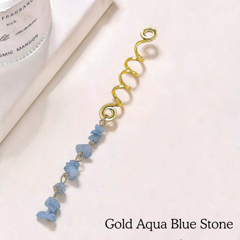 Boho Hair Jewel Set – Gemstone Hair Spirals (3 Pack)