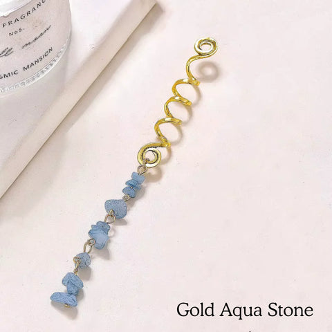 Boho Hair Jewel Set – Gemstone Hair Spirals (3 Pack)