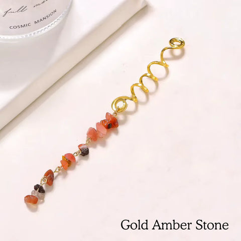 Boho Hair Jewel Set – Gemstone Hair Spirals (3 Pack)