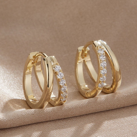 Elina Double Hoop Earrings