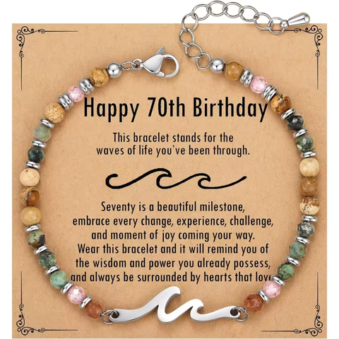 Dainty Gemstone Wave Bracelet
