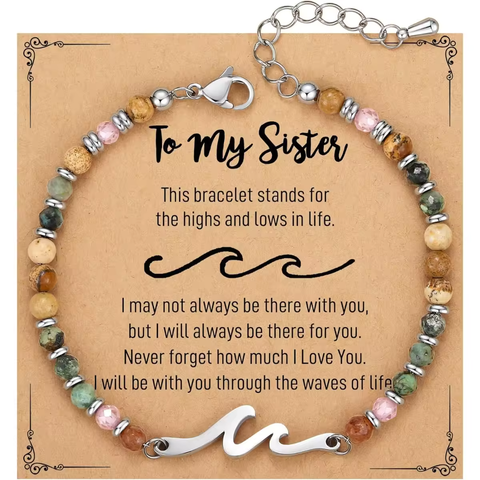 Dainty Gemstone Wave Bracelet