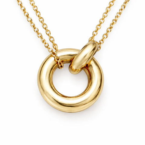 Gold Unity Ring Necklace