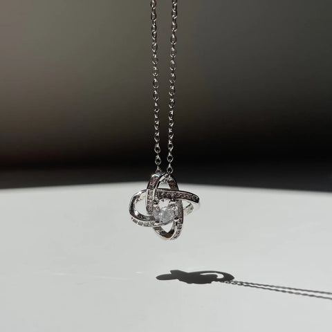 To My Daughter Necklace – Love Knot Gift Box & Card