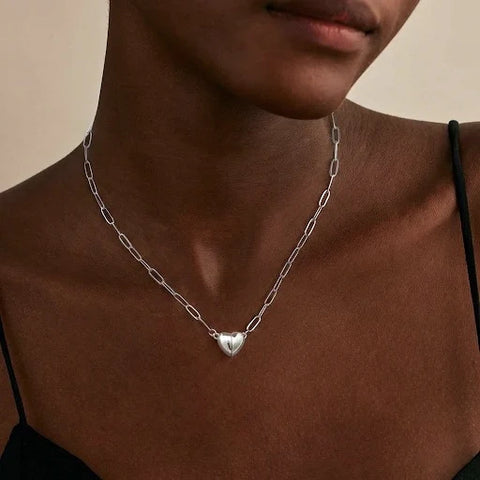 Premium Magnetic Heart Necklace – 14K Gold Plated Jewelry