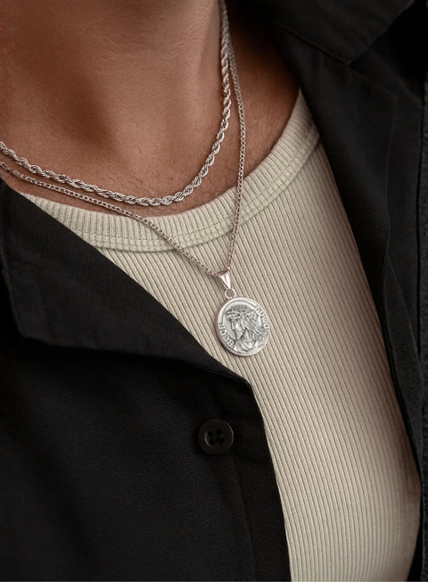 Jesus Coin Necklace – Gold or Silver Serenity Prayer