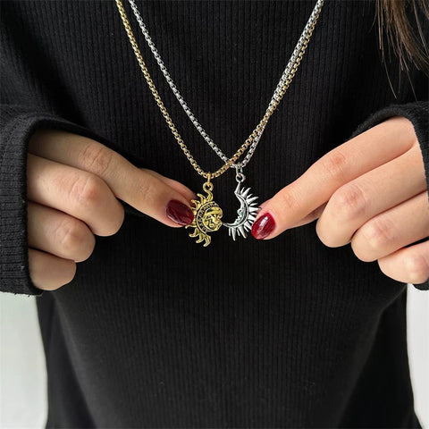 Sun & Moon Necklace Set
