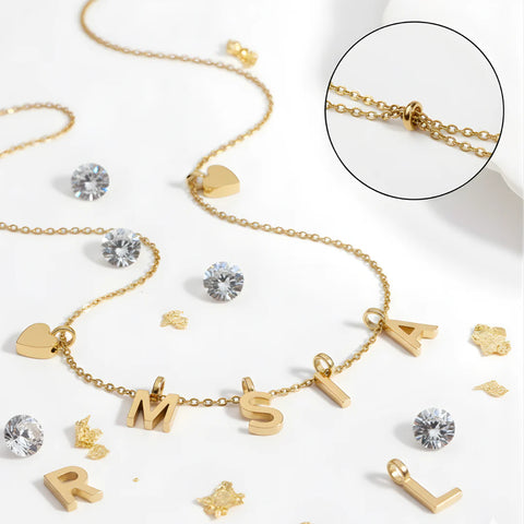 Personalised Heart Initial Necklace