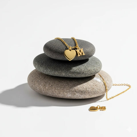 Personalised Heart Initial Necklace