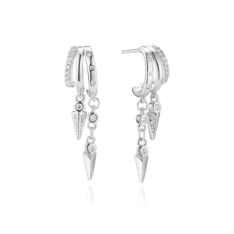 Sienna Stacked Triple Hoop Illusion Earrings