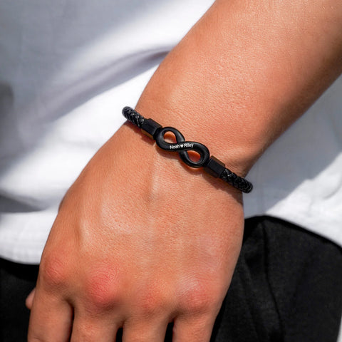 Personalised Infinity Bracelet for Him