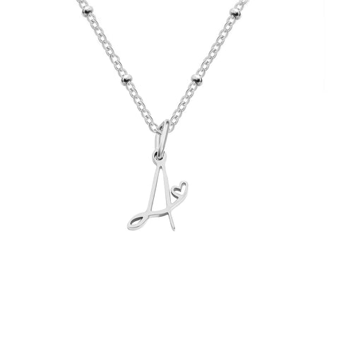 Love Initial Alphabet Necklace