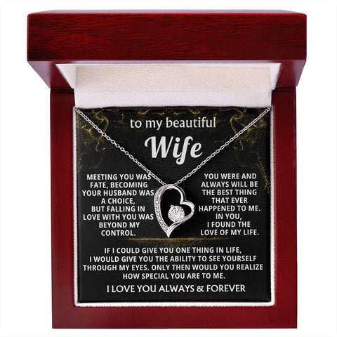 Wife Necklace Gift – Forever Love Heart Pendant
