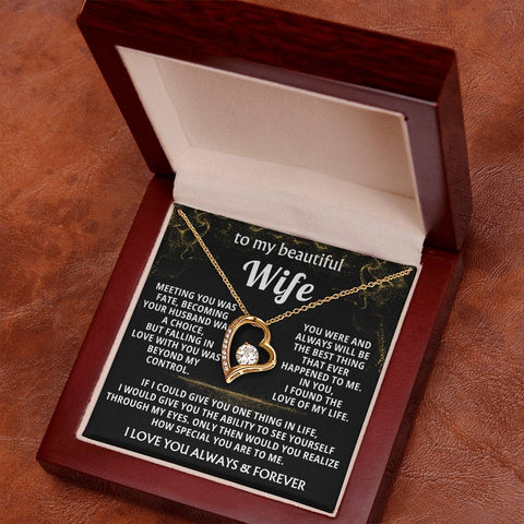 Wife Necklace Gift – Forever Love Heart Pendant