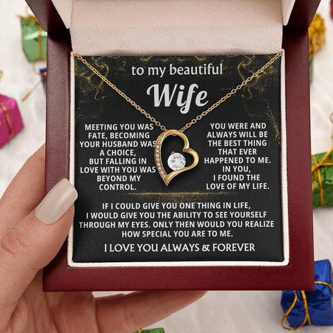 Wife Necklace Gift – Forever Love Heart Pendant
