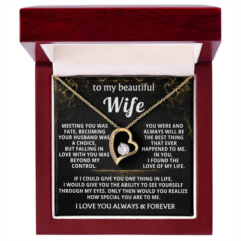 Wife Necklace Gift – Forever Love Heart Pendant