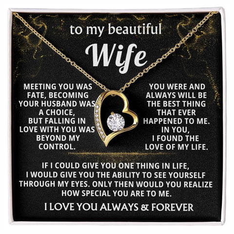 Wife Necklace Gift – Forever Love Heart Pendant