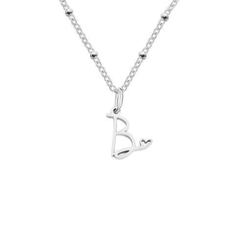 Love Initial Alphabet Necklace