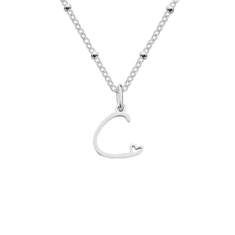 Love Initial Alphabet Necklace