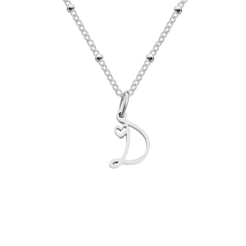 Love Initial Alphabet Necklace